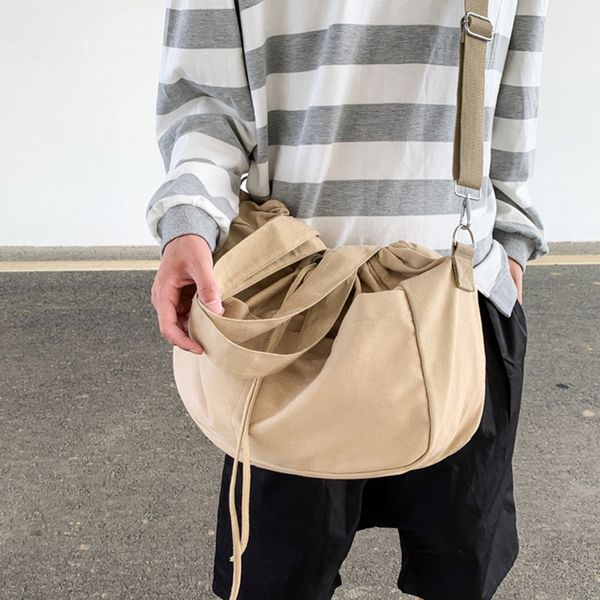 outdoor bags women's korean version of the drawstring canvas solid color simple shoulder messenger bags men's large-capacity handb
outdoor bags women's korean version of the drawstring canvas solid color simple shoulder messenger bags men's large-capacity handb