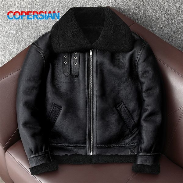 men's jackets thick sheep wool original ecological fur one leather jacket male warm genuine sheepskin coats flight 220912, Black;brown
men's jackets thick sheep wool original ecological fur one leather jacket male warm genuine sheepskin coats flight 220912, Black;brown