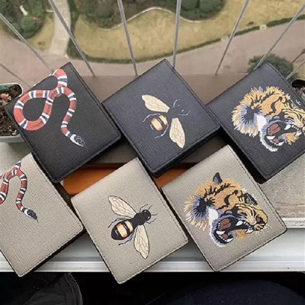 men animal short wallet leather black snake tiger bee wallets women long style luxury purse card holders with gift box315i, Red;black
men animal short wallet leather black snake tiger bee wallets women long style luxury purse card holders with gift box315i, Red;black