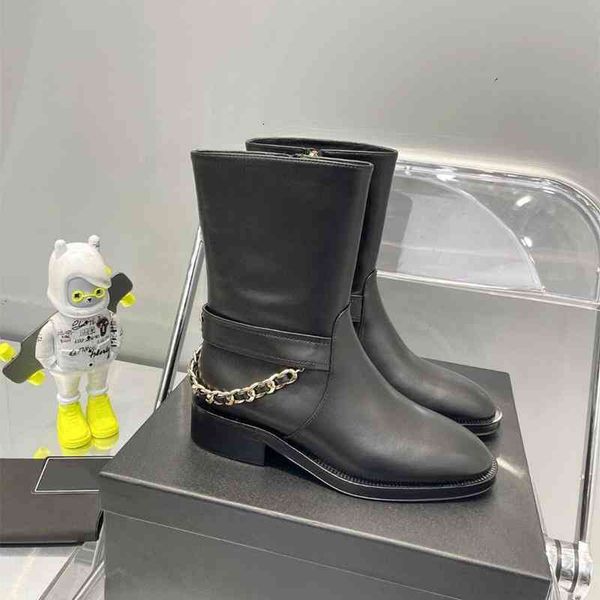 boots knight boots women's midrange leather chain side zipper short thick soled british style motorcycle knee length ziqiu, Black
boots knight boots women's midrange leather chain side zipper short thick soled british style motorcycle knee length ziqiu, Black
