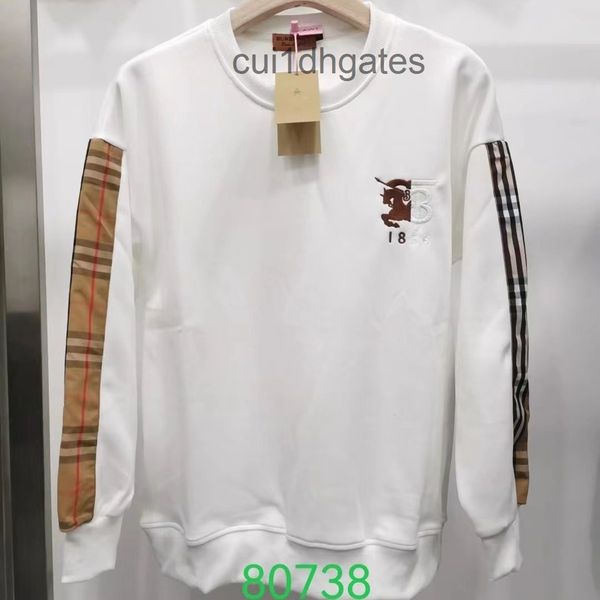 2022 designer burb hoodies online store 22 autumn new fashion brand embroidered lattice stitched round neck sw lx8e, Black
2022 designer burb hoodies online store 22 autumn new fashion brand embroidered lattice stitched round neck sw lx8e, Black