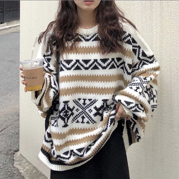 women's knits tees vintage sweaters womens winter warm college teens knit pullovers female chic geometric soft ins o neck basic femme k, White
women's knits tees vintage sweaters womens winter warm college teens knit pullovers female chic geometric soft ins o neck basic femme k, White