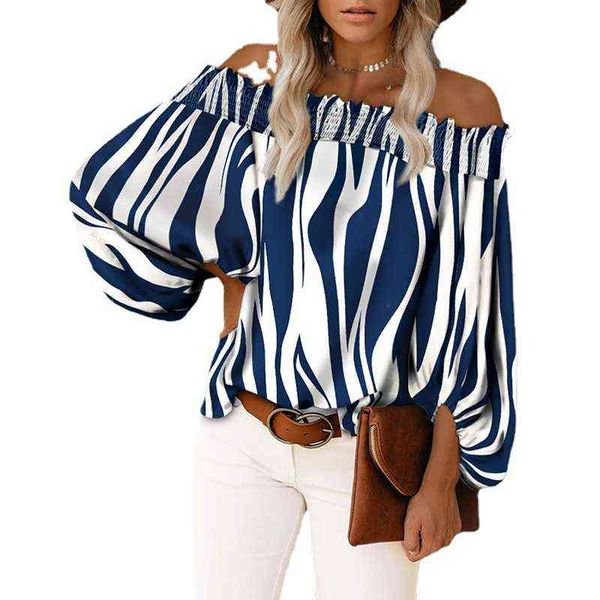 women's 2021 women fashion striped print shirt lady long sleeve blouse off shoulder shrring puff sleeve casual shirts t220825, White
women's 2021 women fashion striped print shirt lady long sleeve blouse off shoulder shrring puff sleeve casual shirts t220825, White