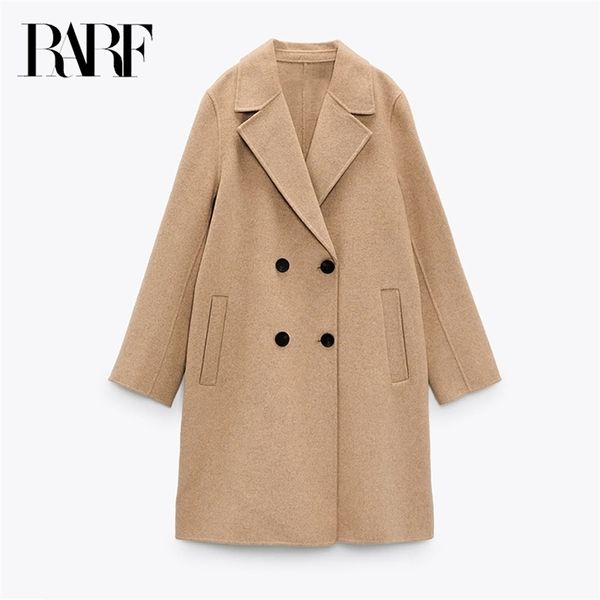 women's wool blends double-faced cashmere coat neutral style double-breasted mid-length woolen coat 220909, Black
women's wool blends double-faced cashmere coat neutral style double-breasted mid-length woolen coat 220909, Black
