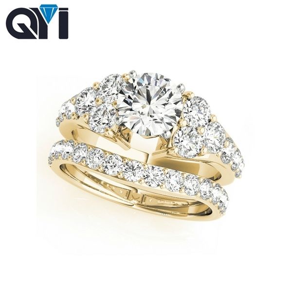 wedding rings 14k solid yellow gold engagement sets 1 carat round diamond bridal jewelry women 220912, Slivery;golden
wedding rings 14k solid yellow gold engagement sets 1 carat round diamond bridal jewelry women 220912, Slivery;golden