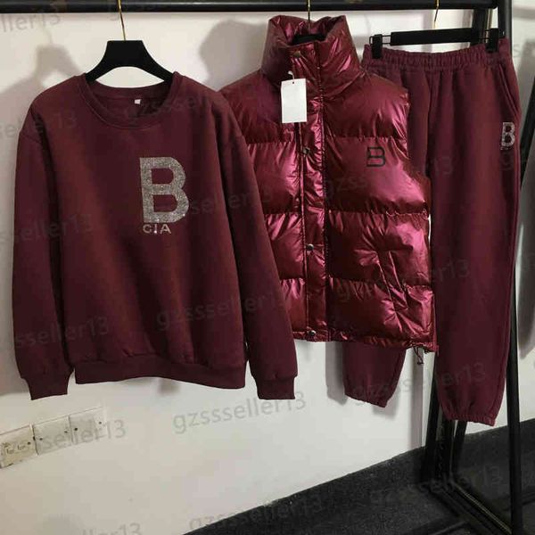 women designer tracksuit three-piece sets jogging suit classic logo zip-up padded vest jacket and fleece sweater with casual trousers 4 colo, Gray
women designer tracksuit three-piece sets jogging suit classic logo zip-up padded vest jacket and fleece sweater with casual trousers 4 colo, Gray
