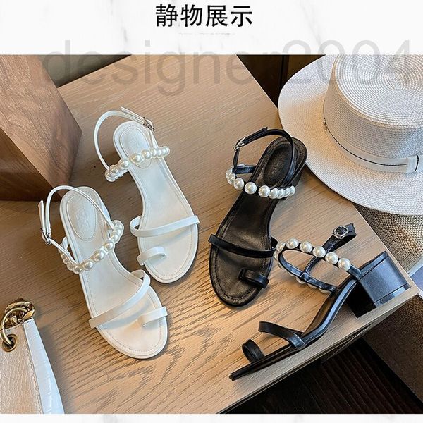sandals designer 2022 new leather medium high heel straight line pearl women's sandals french small fragrance thick clip toe q79v, Black
sandals designer 2022 new leather medium high heel straight line pearl women's sandals french small fragrance thick clip toe q79v, Black