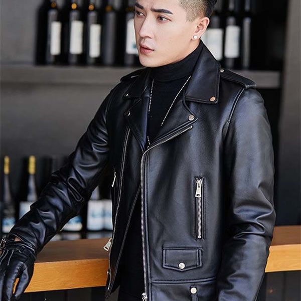 men's leather faux mauroicardi spring short cool black biker jacket long sleeve zipper waterproof jackets for style 220912
men's leather faux mauroicardi spring short cool black biker jacket long sleeve zipper waterproof jackets for style 220912