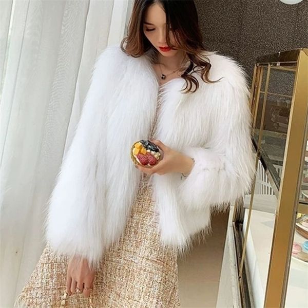 women's fur faux winter warm ry coat women fashion solid o neck slim thick plush jacket female long sleeve white short overcoat 220912, Black
women's fur faux winter warm ry coat women fashion solid o neck slim thick plush jacket female long sleeve white short overcoat 220912, Black