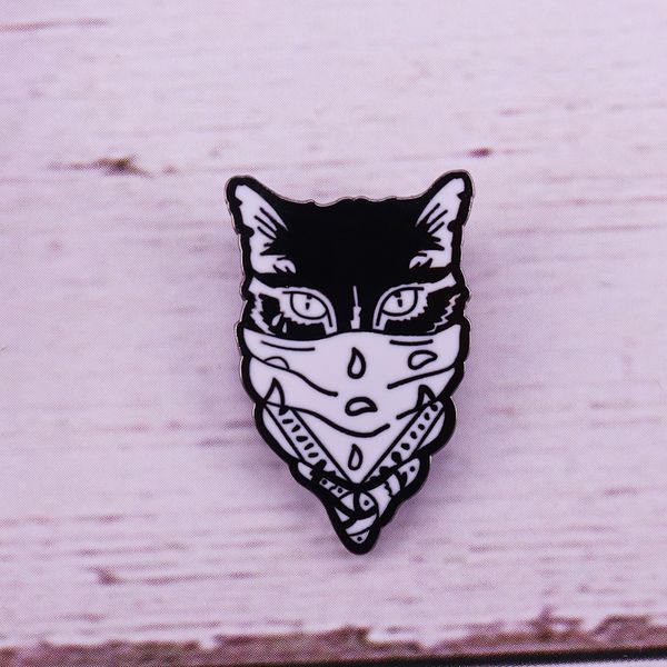 other fashion accessories black and white gangster cat enamel pin cat bandit brooch pin, Silver
other fashion accessories black and white gangster cat enamel pin cat bandit brooch pin, Silver