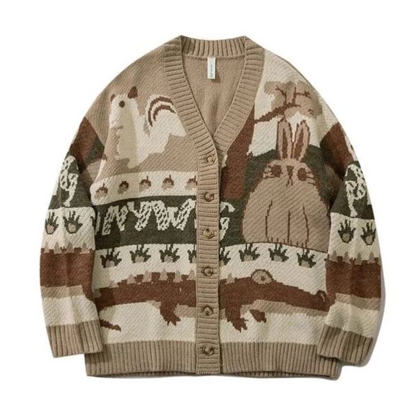 mens sweaters vintage cardigan oversized sweater japanese harajuku knitted sweater pullover hip hop streetwear loose knitwear 220912, White;black
mens sweaters vintage cardigan oversized sweater japanese harajuku knitted sweater pullover hip hop streetwear loose knitwear 220912, White;black
