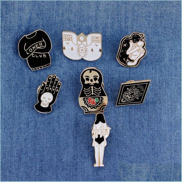 pins brooches vintage jewelry evil hard enamel pins punk lapel pin skeleton skl palm totem intrt loner brooch button clothes bag bad dh09p, Gray
pins brooches vintage jewelry evil hard enamel pins punk lapel pin skeleton skl palm totem intrt loner brooch button clothes bag bad dh09p, Gray