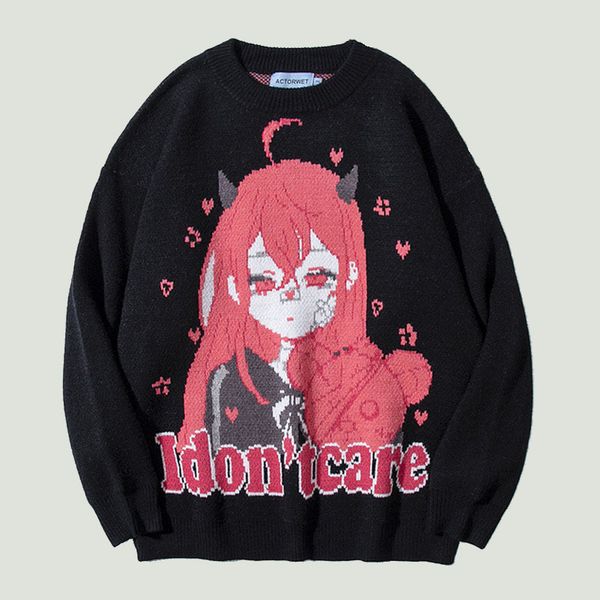 men's sweaters oversized knitted sweaters men women hip hop harajuku cartoon anime girl jumpers casual loose college pullover streetwea, White;black
men's sweaters oversized knitted sweaters men women hip hop harajuku cartoon anime girl jumpers casual loose college pullover streetwea, White;black