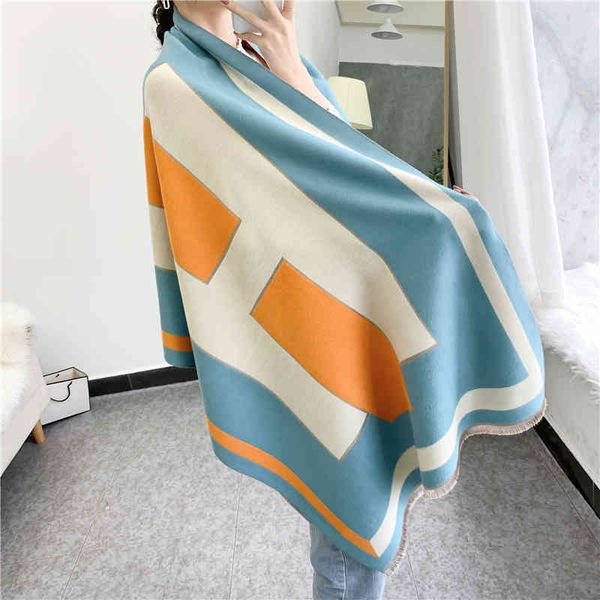 classic style simple temperament imitation cashmere double-sided scarf female skin soft student shawl neck protection bib warm, Blue;gray
classic style simple temperament imitation cashmere double-sided scarf female skin soft student shawl neck protection bib warm, Blue;gray