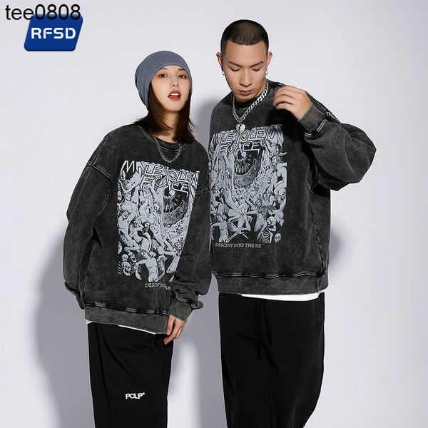 men's and women's fashion hoodies rfsd men's wear new fashion brand round neck sweater washed and used printing loose high st, Black
men's and women's fashion hoodies rfsd men's wear new fashion brand round neck sweater washed and used printing loose high st, Black
