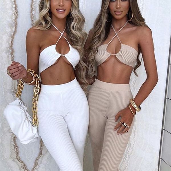 women's two piece pants mozision knit ribbed two piece set for women halter corset tank and straight pants sets white hollow out trous
women's two piece pants mozision knit ribbed two piece set for women halter corset tank and straight pants sets white hollow out trous