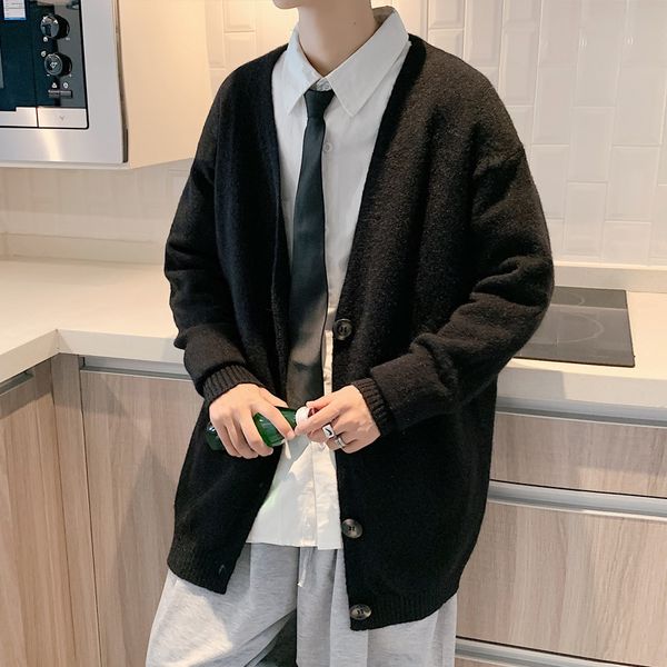 men s sweaters 5 colors fashion v neck sweater cardigan men solid knitted long sleeve casual sweatercoat couple all match sportswear jacket, White;black
men s sweaters 5 colors fashion v neck sweater cardigan men solid knitted long sleeve casual sweatercoat couple all match sportswear jacket, White;black