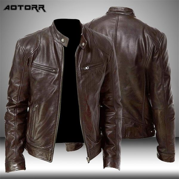 men's leather faux s winter jacket autumn fashion vintage pu coats motorcycle s casual 220912, Black
men's leather faux s winter jacket autumn fashion vintage pu coats motorcycle s casual 220912, Black