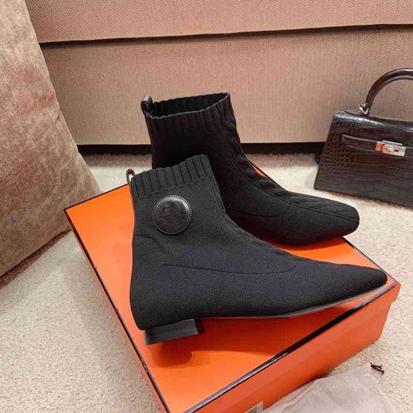 boots european knitted socks and boots leather thin in autumn women's square head short tube thick heel high elastic, Black
boots european knitted socks and boots leather thin in autumn women's square head short tube thick heel high elastic, Black