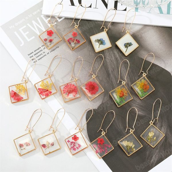 colored geometric dried flower dangle earrings floral earring for women wedding party accessories gift, Silver
colored geometric dried flower dangle earrings floral earring for women wedding party accessories gift, Silver
