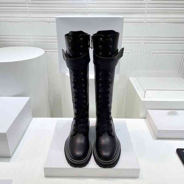 boots long tube martin boots women's autumn and winter leather high front lace up thick heel british knight, Black
boots long tube martin boots women's autumn and winter leather high front lace up thick heel british knight, Black