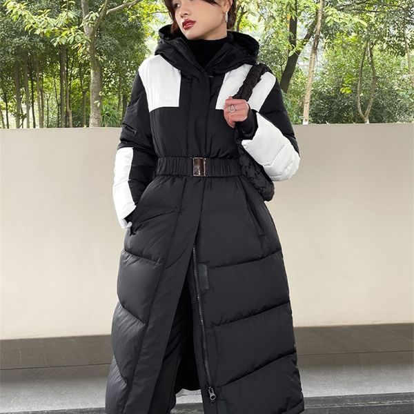 womens down parkas winter jacket women loose white duck down coat female long snow jackets with belt hooded patchwork outwear d187 220912, Black
womens down parkas winter jacket women loose white duck down coat female long snow jackets with belt hooded patchwork outwear d187 220912, Black