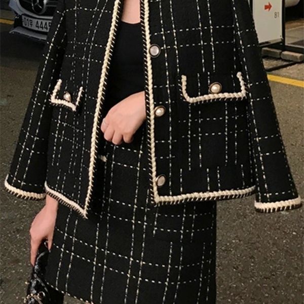 two piece dress european style autumn winter 2 piece set women short woolen tweed jacket coat bodycon mini skirt set women two piece outfits, White
two piece dress european style autumn winter 2 piece set women short woolen tweed jacket coat bodycon mini skirt set women two piece outfits, White
