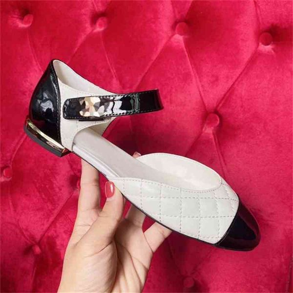 dress shoes autumn round head mary jane shoes ballet flat small fragrance one line hollow color matching sandals, Black
dress shoes autumn round head mary jane shoes ballet flat small fragrance one line hollow color matching sandals, Black