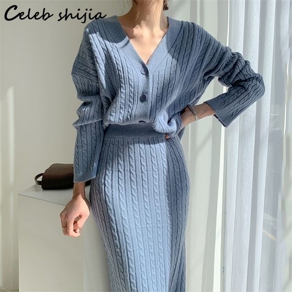 womens two piece pants blue woolen two piece set women elegant autumn vneck cardigan knitted skirts ladies business winter knitwear chic 220, White
womens two piece pants blue woolen two piece set women elegant autumn vneck cardigan knitted skirts ladies business winter knitwear chic 220, White