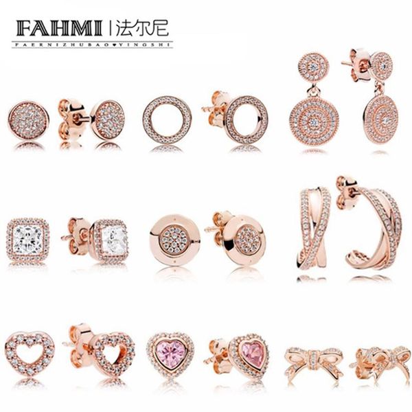 fahmi100% rose gold earrings in sterling silver rings geometric zircon water drops heart shaped bowknot earrings pand305z, Golden;silver
fahmi100% rose gold earrings in sterling silver rings geometric zircon water drops heart shaped bowknot earrings pand305z, Golden;silver