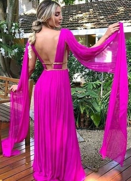 chiffon v neck backless evening dresses with long wrap pleated a line prom formal gowns for women dubai arabic second reception dress robes, Black;red
chiffon v neck backless evening dresses with long wrap pleated a line prom formal gowns for women dubai arabic second reception dress robes, Black;red