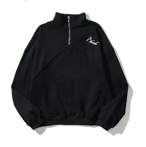 2023 de designer men's sweatshirt autumn winter american style high street retro stand collar sweater half zip embroidery stitching cou, Black
2023 de designer men's sweatshirt autumn winter american style high street retro stand collar sweater half zip embroidery stitching cou, Black