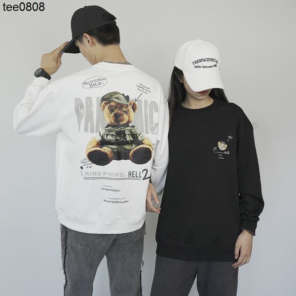 chaopai leisure high street t-shirt fashion hoodies male cartoon bear embroidered lover's loose small shoulder sweater, Black
chaopai leisure high street t-shirt fashion hoodies male cartoon bear embroidered lover's loose small shoulder sweater, Black