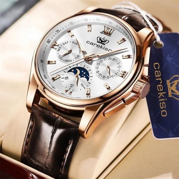 wristwatches mens watches carekiso brand leather waterproof luminous sport date quartz watch for men relogio masculino gift 220912, Slivery;brown
wristwatches mens watches carekiso brand leather waterproof luminous sport date quartz watch for men relogio masculino gift 220912, Slivery;brown