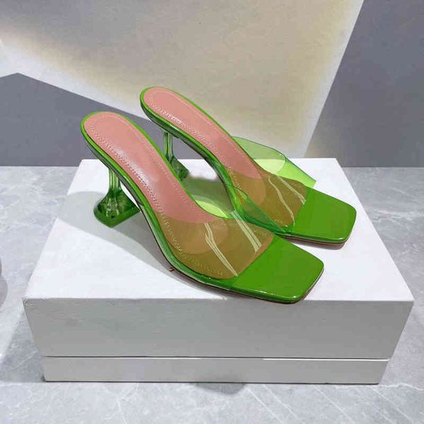 slippers women's shoes style square head high-heeled slippers shallow mouth film wine glass heel open toe wear a line sandal, Black
slippers women's shoes style square head high-heeled slippers shallow mouth film wine glass heel open toe wear a line sandal, Black