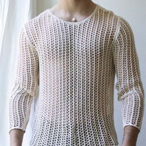 men's t-shirts mesh t shirt transparent o-neck long sleeve streetwear clothing solid party nightclub camisetas s-5xl incerun 220912, White;black
men's t-shirts mesh t shirt transparent o-neck long sleeve streetwear clothing solid party nightclub camisetas s-5xl incerun 220912, White;black