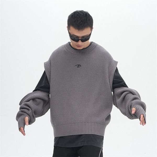 mens sweaters catsstac 22aw vibe style removable sleeves crew neck sweater mens high street fashion casual streetwear wear 220912, White;black
mens sweaters catsstac 22aw vibe style removable sleeves crew neck sweater mens high street fashion casual streetwear wear 220912, White;black