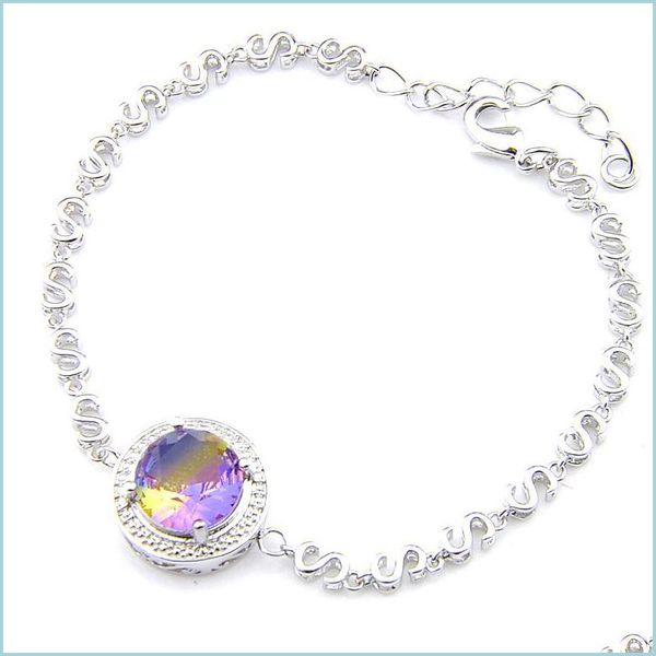 charm bracelets weddings jewelry gift 925 sterling sier bracelet round bi colored tourmaline gems women bangles drop delivery 2021 bra dho9t, Golden;silver
charm bracelets weddings jewelry gift 925 sterling sier bracelet round bi colored tourmaline gems women bangles drop delivery 2021 bra dho9t, Golden;silver