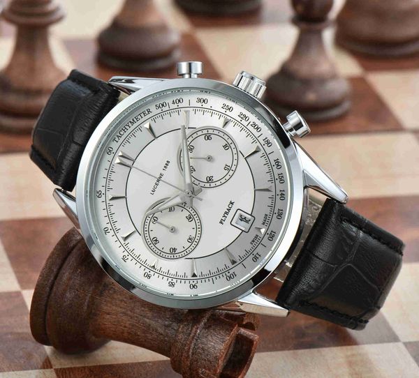 stylish men's watch quartz six pin all dials work with circular bezel display calendar belt, Slivery;brown
stylish men's watch quartz six pin all dials work with circular bezel display calendar belt, Slivery;brown