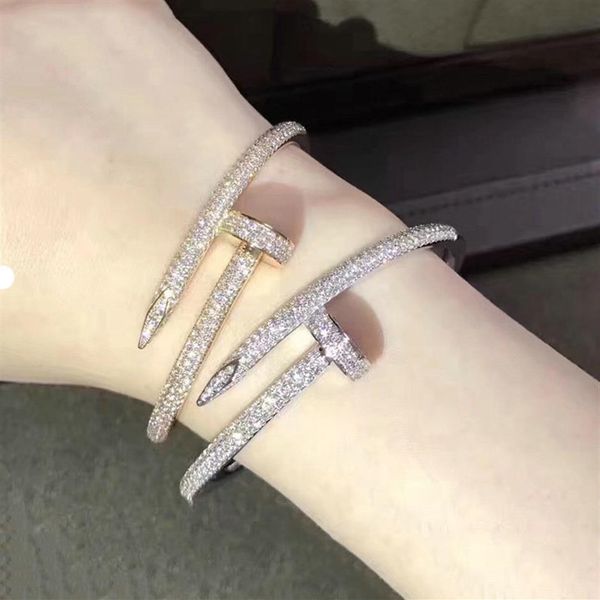 with box nail bracelet women man 18k gold plated love bangle full diamond bracelets jewelry for lover gift 17cm 19cm305s, Black
with box nail bracelet women man 18k gold plated love bangle full diamond bracelets jewelry for lover gift 17cm 19cm305s, Black