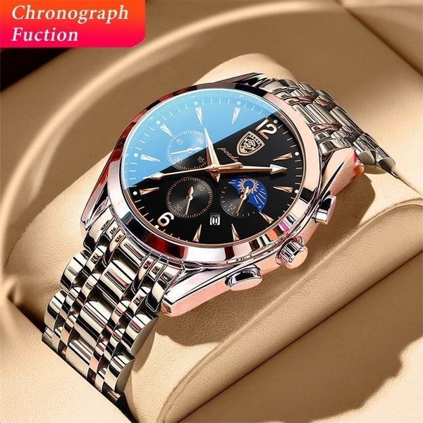 wristwatches poedagar men watch sport decoration function steel band waterproof luminous date sport watches luxury mens quartz wristwatch 22, Slivery;brown
wristwatches poedagar men watch sport decoration function steel band waterproof luminous date sport watches luxury mens quartz wristwatch 22, Slivery;brown