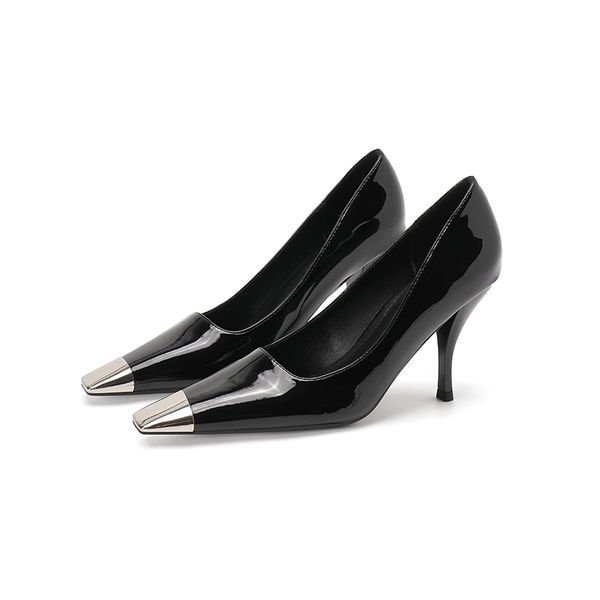 black patent leather metal pointed toe pumps 6cm 9cm wedding shoes dress shoes spring and summer designer heels
black patent leather metal pointed toe pumps 6cm 9cm wedding shoes dress shoes spring and summer designer heels
