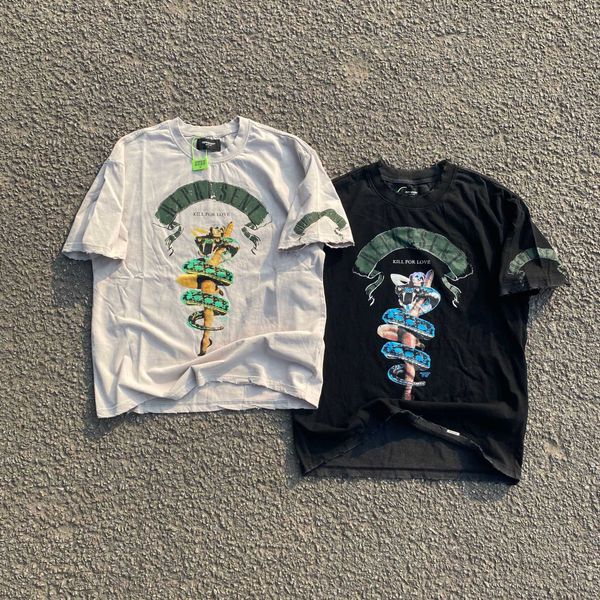 men's t-shirts high street fashion brand python print short sleeve washed used t-shirt women's lovers' fashion loose tee, White;black
men's t-shirts high street fashion brand python print short sleeve washed used t-shirt women's lovers' fashion loose tee, White;black