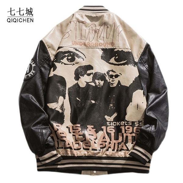 men's jackets baseball leather jacket men portrait letter embroid motorcycle pu jacket men's oversize varsity vintage bomber coat, Black;brown
men's jackets baseball leather jacket men portrait letter embroid motorcycle pu jacket men's oversize varsity vintage bomber coat, Black;brown