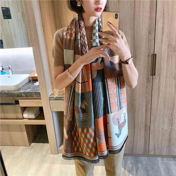 classic style scarf shawl women's scarf dual-purpose british versatile tassel imitation cashmere air conditioner double-sided long thic, Blue;gray
classic style scarf shawl women's scarf dual-purpose british versatile tassel imitation cashmere air conditioner double-sided long thic, Blue;gray