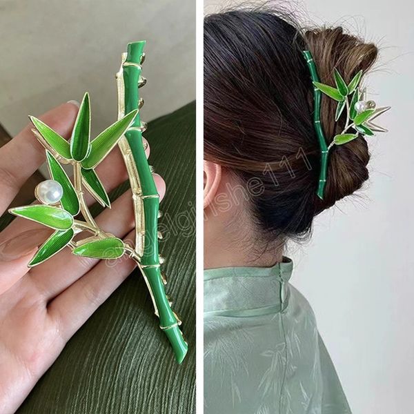 women's retro green bamboo hair clips grace girl pearl ponytail clip hair accessory for woman ornament, Slivery;white
women's retro green bamboo hair clips grace girl pearl ponytail clip hair accessory for woman ornament, Slivery;white