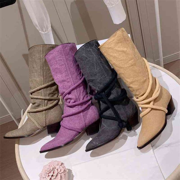 thick heel boots high barrel cavalier boots women's autumn pointy cross strap knee length long pile rnf5, Black
thick heel boots high barrel cavalier boots women's autumn pointy cross strap knee length long pile rnf5, Black