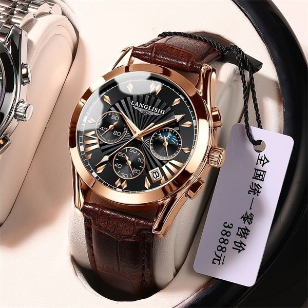 wristwatches langlishi fashion sport chronograph mens watches waterproof luminous brand luxury business quartz wristwatch 220912, Slivery;brown 
wristwatches langlishi fashion sport chronograph mens watches waterproof luminous brand luxury business quartz wristwatch 220912, Slivery;brown