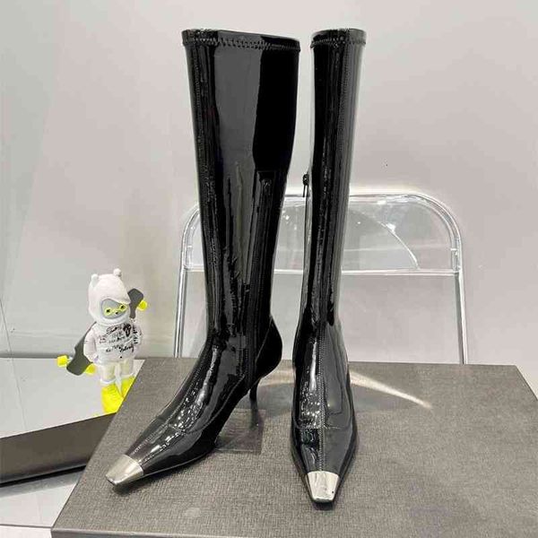 boots knee high boots women's autumn leather british style thin and tall heels patent, Black
boots knee high boots women's autumn leather british style thin and tall heels patent, Black