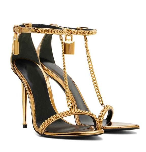 luxury padlock pointy naked sandals shoes women lock & key metal stiletto heels gold chain link lady party wedding dress eu35-43 original bo, Black
luxury padlock pointy naked sandals shoes women lock & key metal stiletto heels gold chain link lady party wedding dress eu35-43 original bo, Black